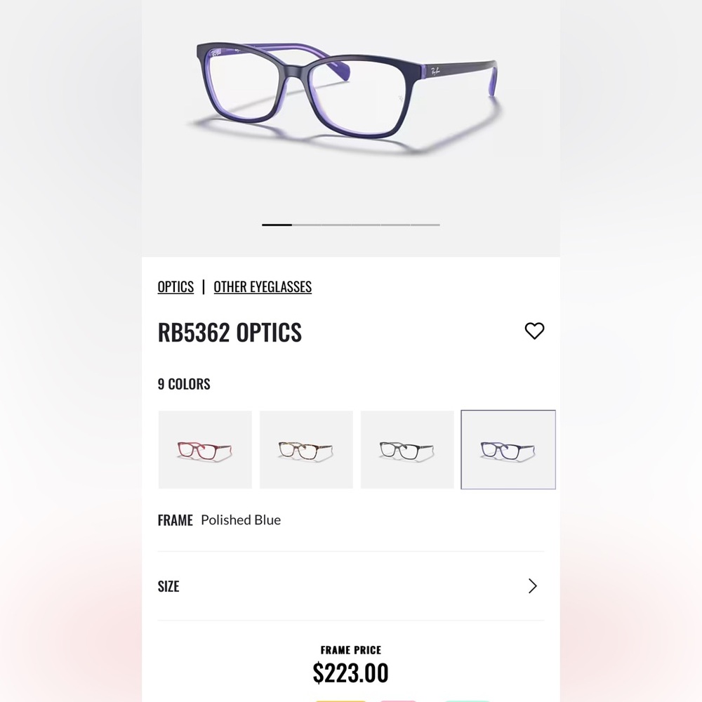 Ray-Ban RB5362 Polished Blue Women's Eyeglasses/Frames